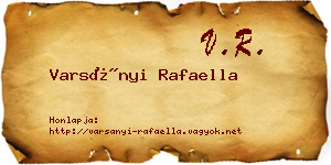 Varsányi Rafaella névjegykártya